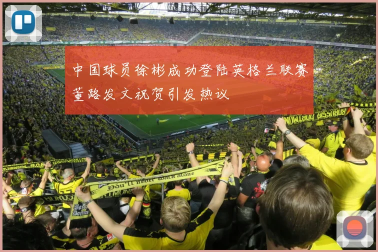 中国球员徐彬成功登陆英格兰联赛董路发文祝贺引发热议